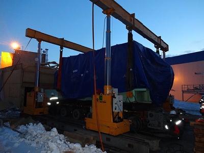 Разгрузка, выгрузка оборудования