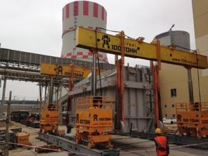 Выгрузка и установка на фундамент двигателей Wartsila и генераторов ABB в Тихвине