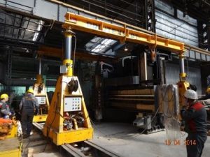 Перегрузка, транспортировка, кантование и установка пресса SACMI в Екатеринбурге