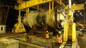 Демонтаж и перемещение к месту погрузки печи миксера