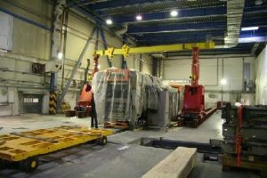 Монтаж турбины и генератора General Electric на Новомосковской ГРЭС