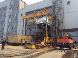 Стыковочные балки в составе гидравлического портала Стыковочные балки в составе гидравлического портала