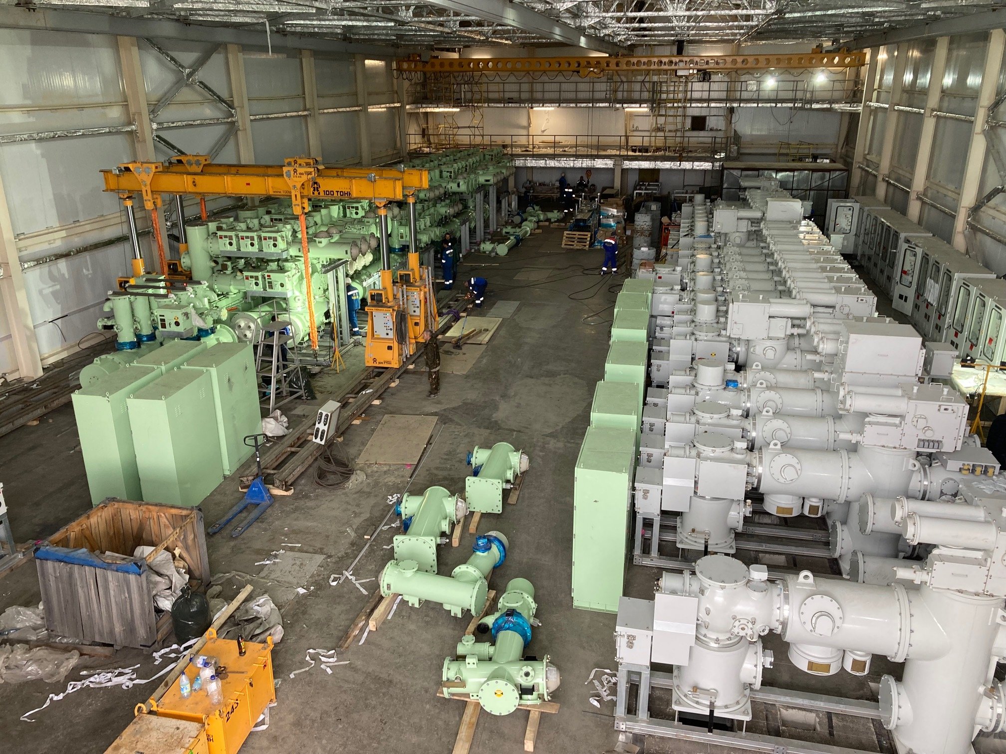 Установка КРУЭ в проектное положение