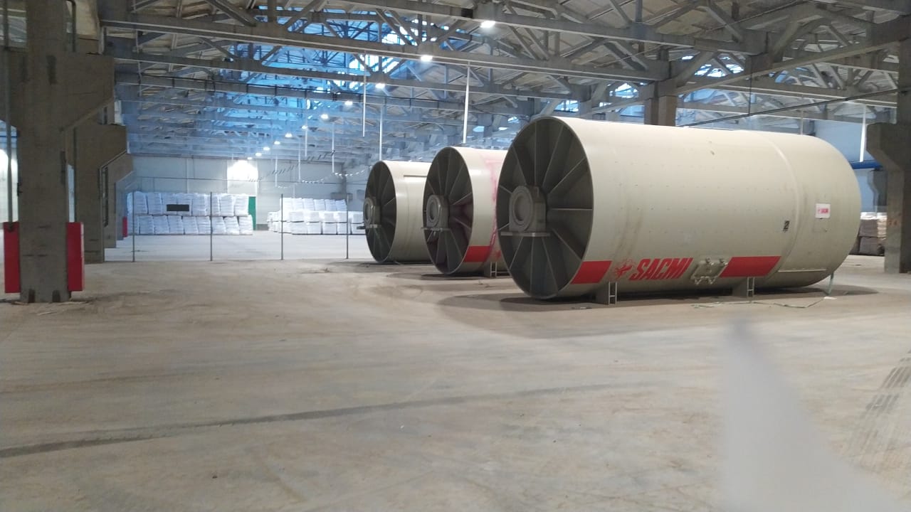 Модули мельницы на складе временного хранения Модули мельницы на складе временного хранения