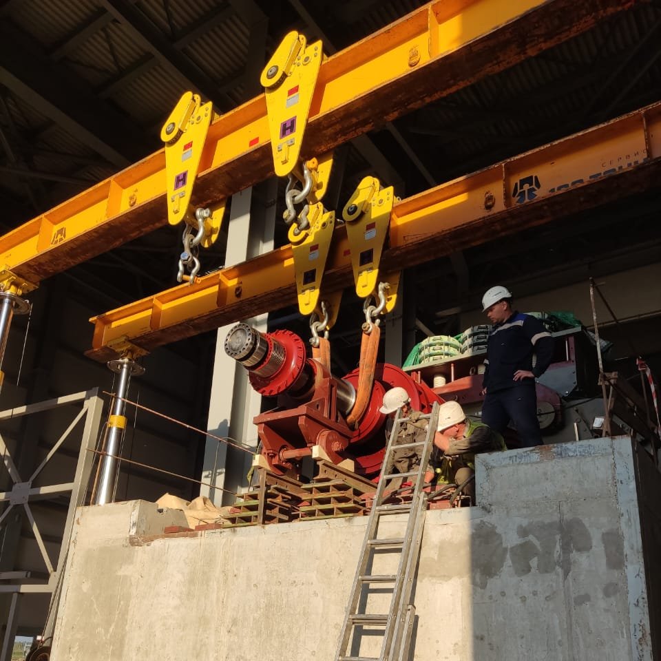 Установка ротора 36 т на электростанции Установка ротора 36 т на электростанции