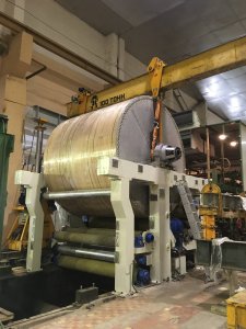 Установка барабана котла