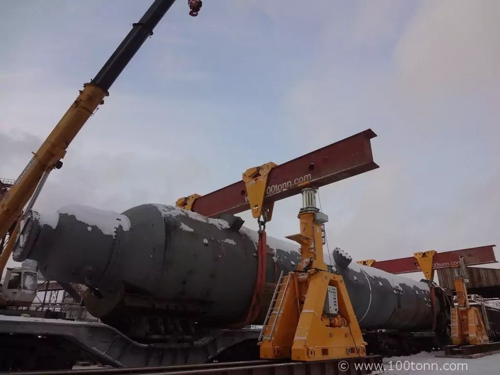 Перегрузка с ж/д на авто реактора 320 т в Череповце