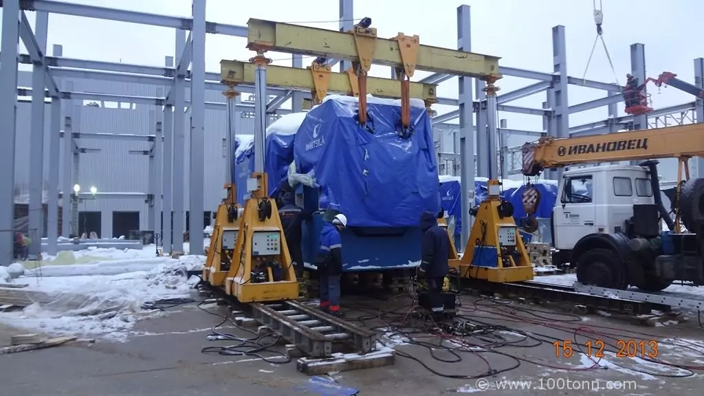Выгрузка, крупноузловая сборка, перемещение и установка на фундаменты газогенераторных установок WÀRTSILÀ