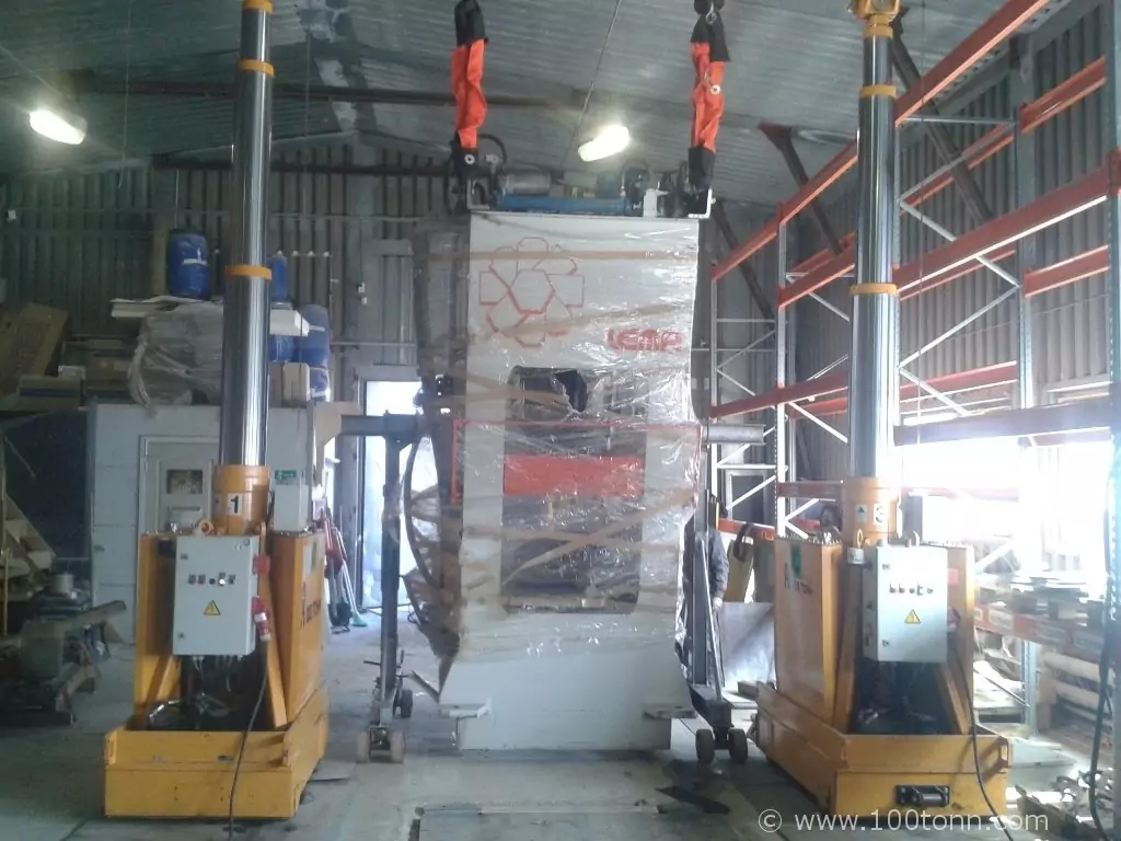 Выгрузка и установка в проектное положение пресса LEMA HPL-500 в Свердловской области