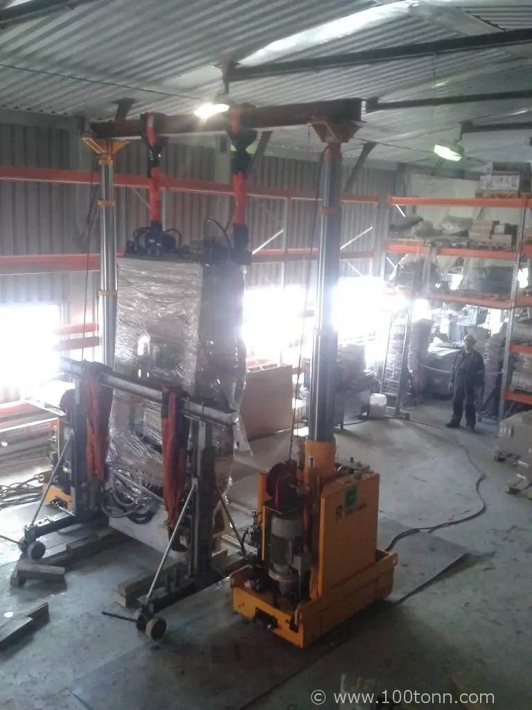 Выгрузка и установка в проектное положение пресса LEMA HPL-500 в Свердловской области