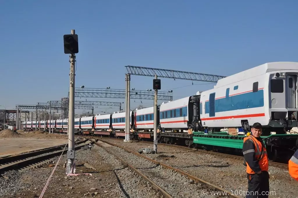Выгрузка с ж/д транспорта вагонов Talgo в Москве