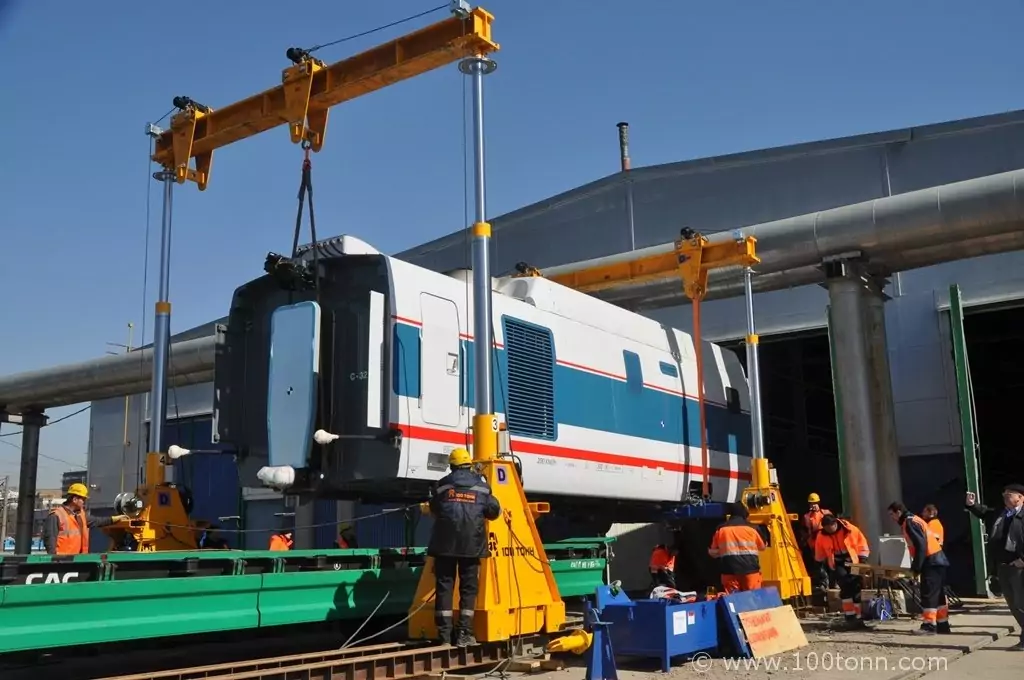 Выгрузка с ж/д транспорта вагонов Talgo в Москве