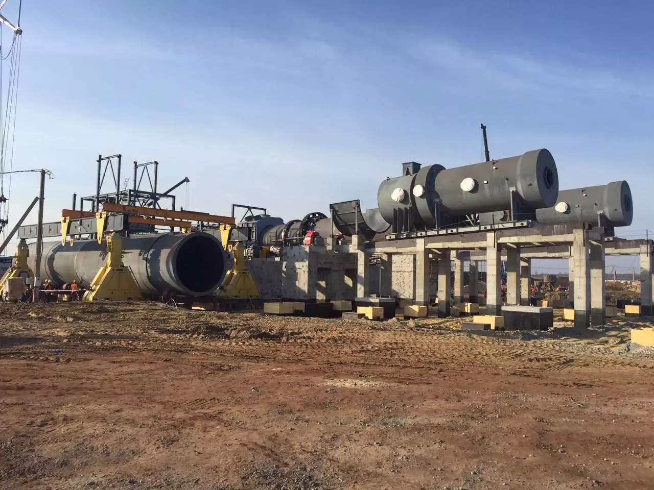 Монтаж оборудования для сушки руды