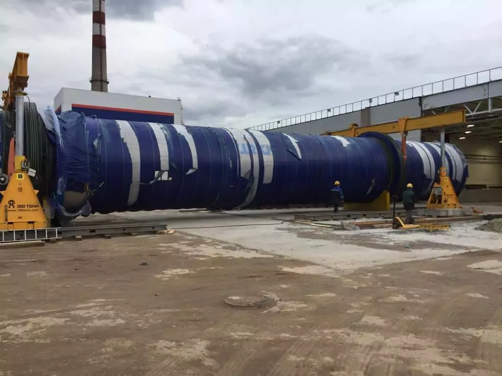 Монтаж барабанного гидроразбивателя Andritz FF-400EE