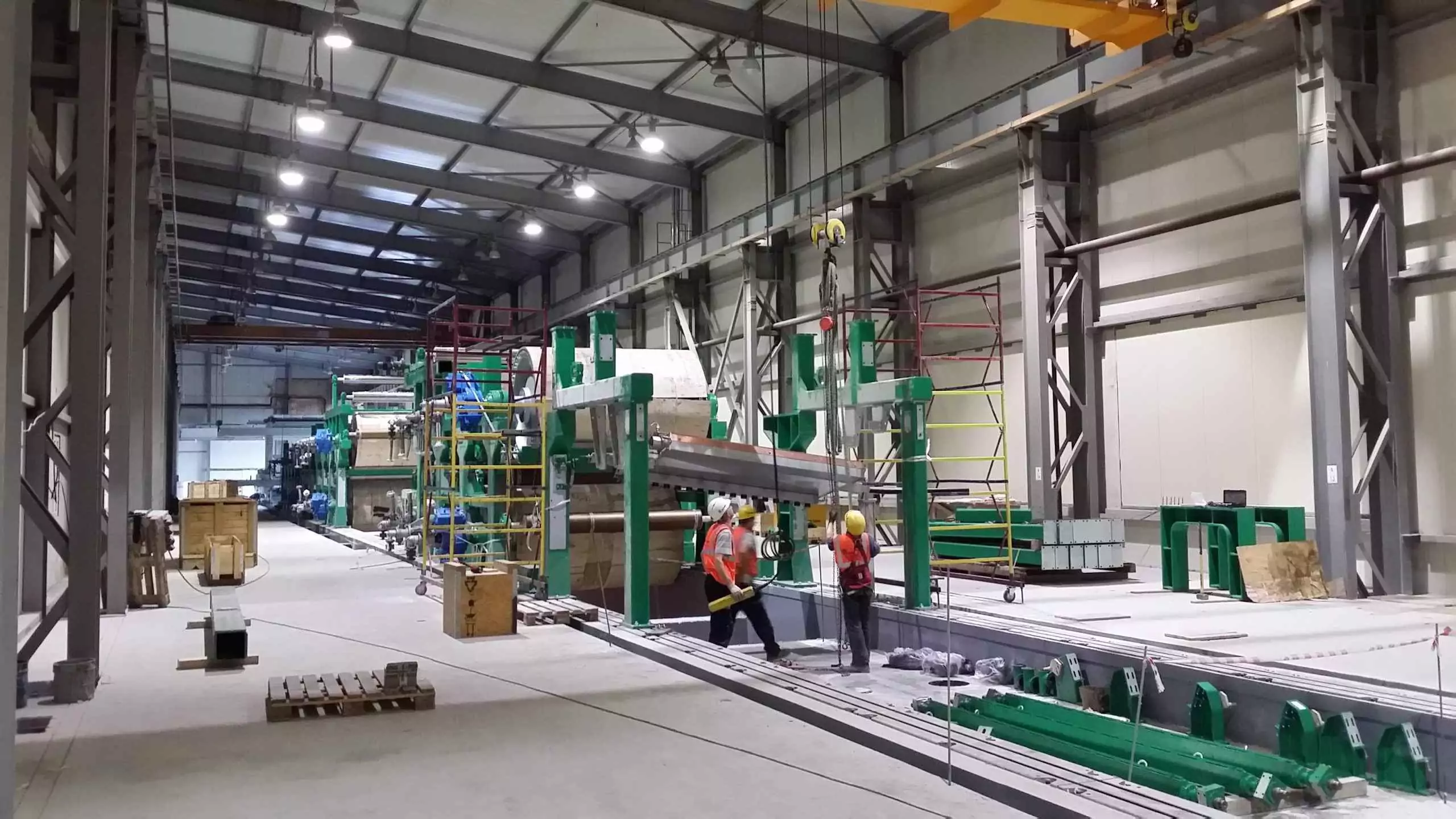 Монтаж сушильной части БДМ