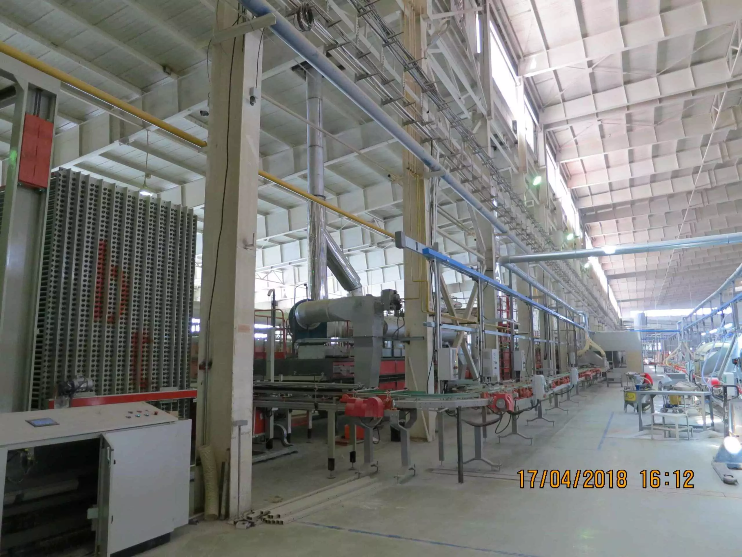 Монтаж технологической линии SITI по производству керамической плитки малых форматов