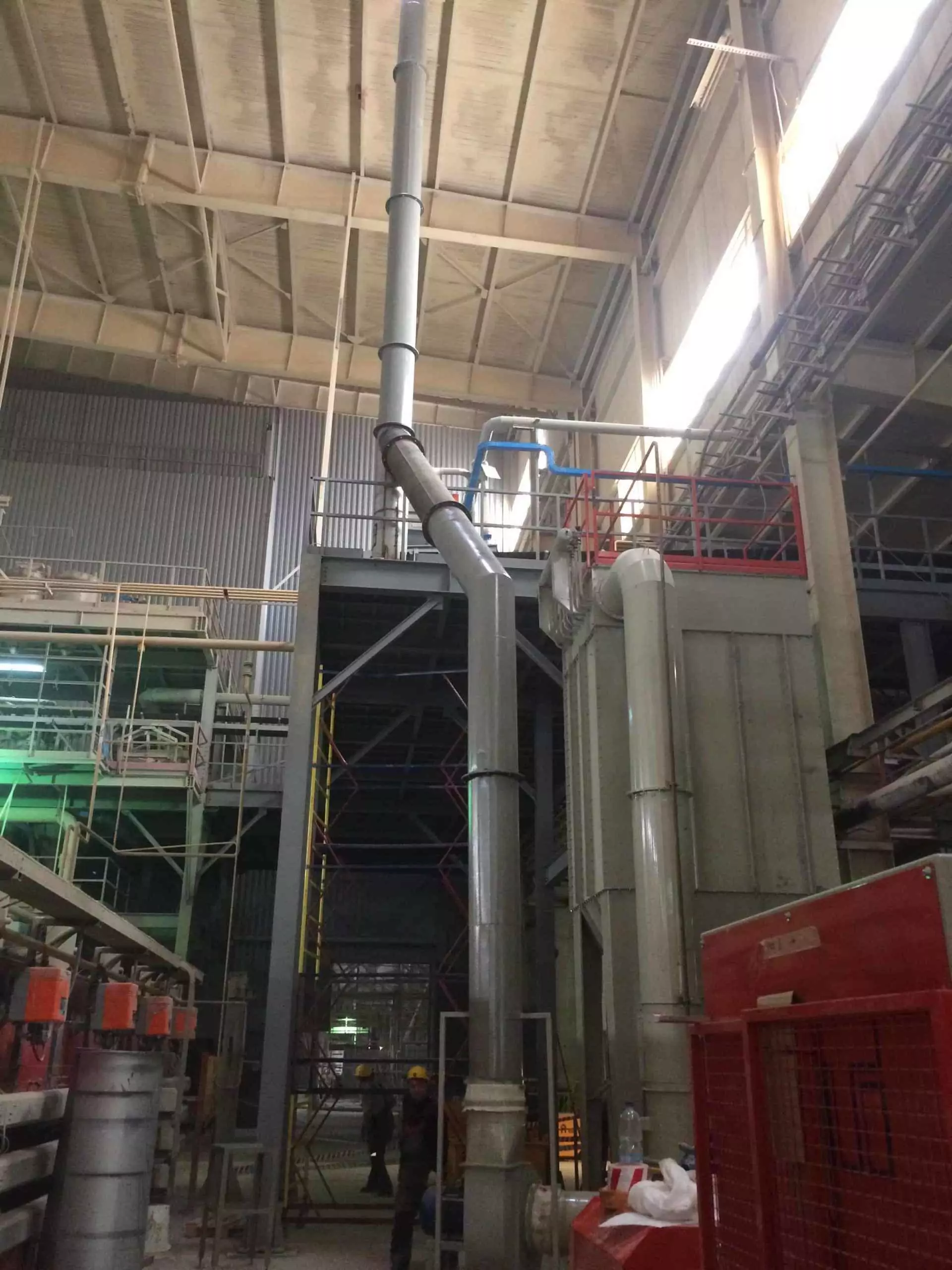 Монтаж трубы аспирации - г. Шахты, Ростовская область