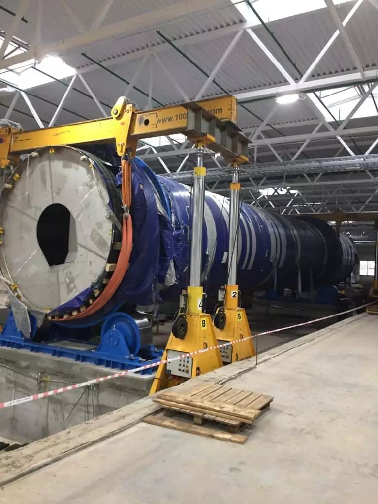 Перемещение крупногабаритного оборудования Andritz с помощью портальных систем