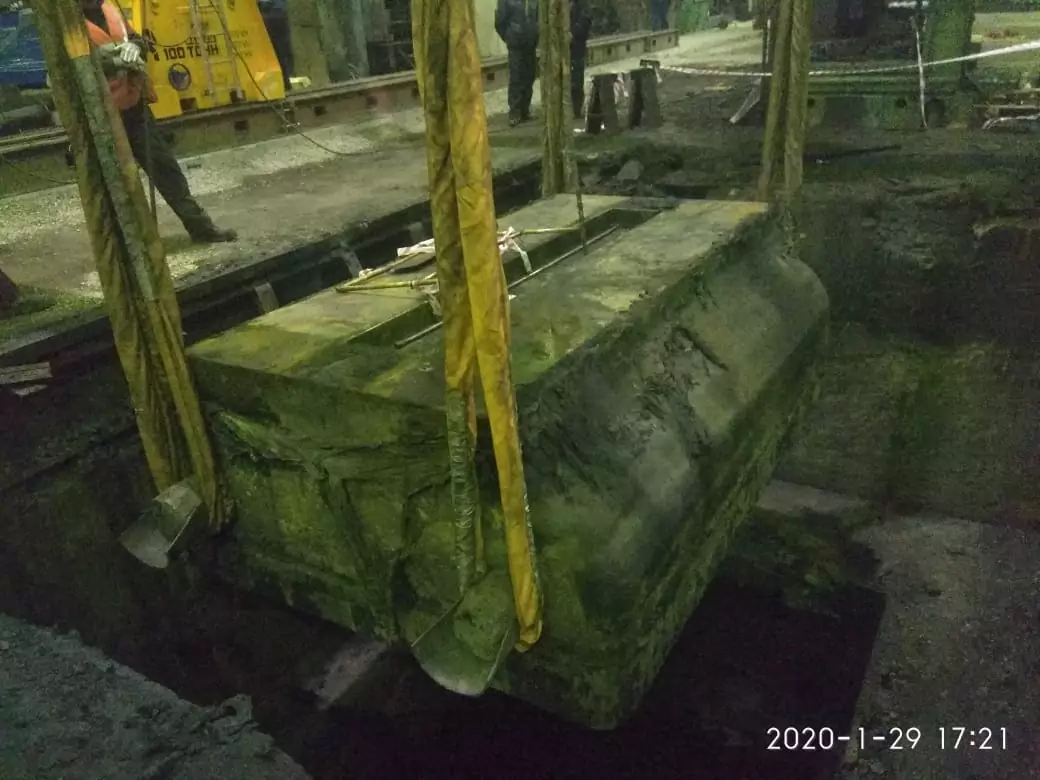 Такелаж шабота с помощью портальной системы