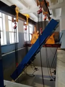 Кантование гидравлического пресса в стесненных условиях