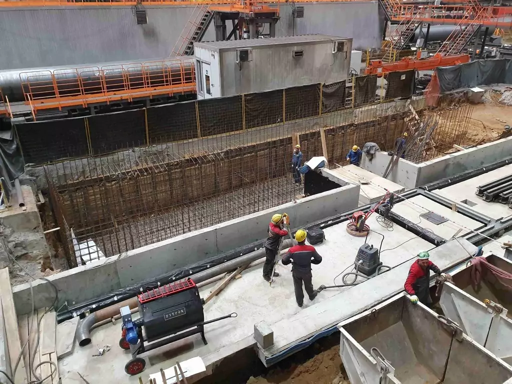 Геодезические работы. Изготовление фундаментов на металлургическом заводе