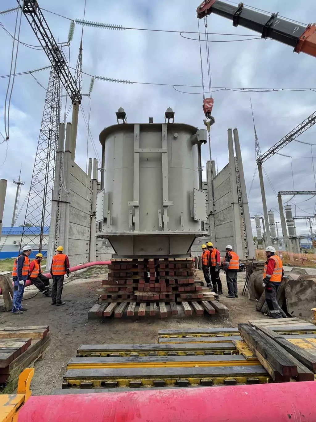 Такелаж трансформатора на ПС 220 кВ Новокуйбышевская