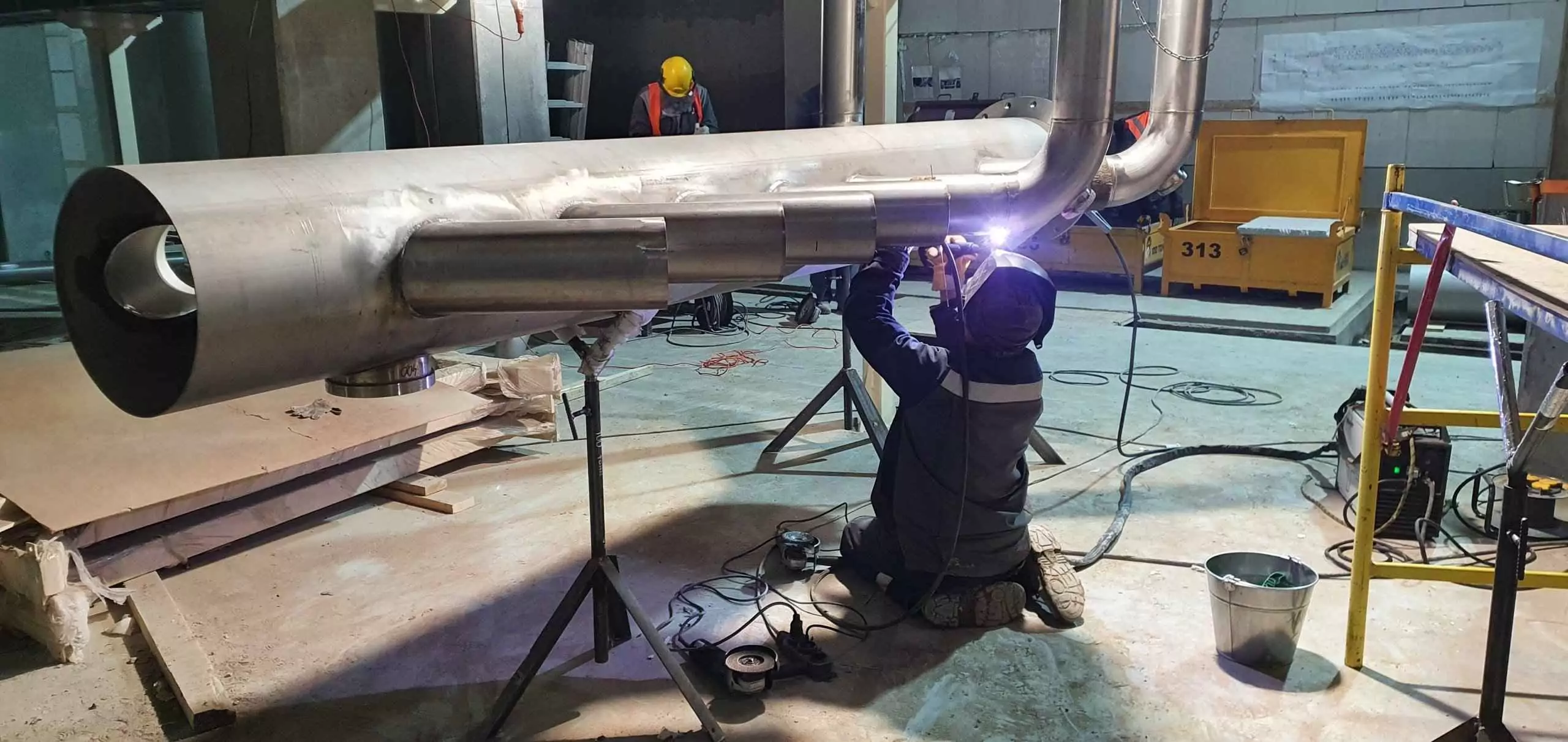 Сварочный монтаж коллектора БДМ