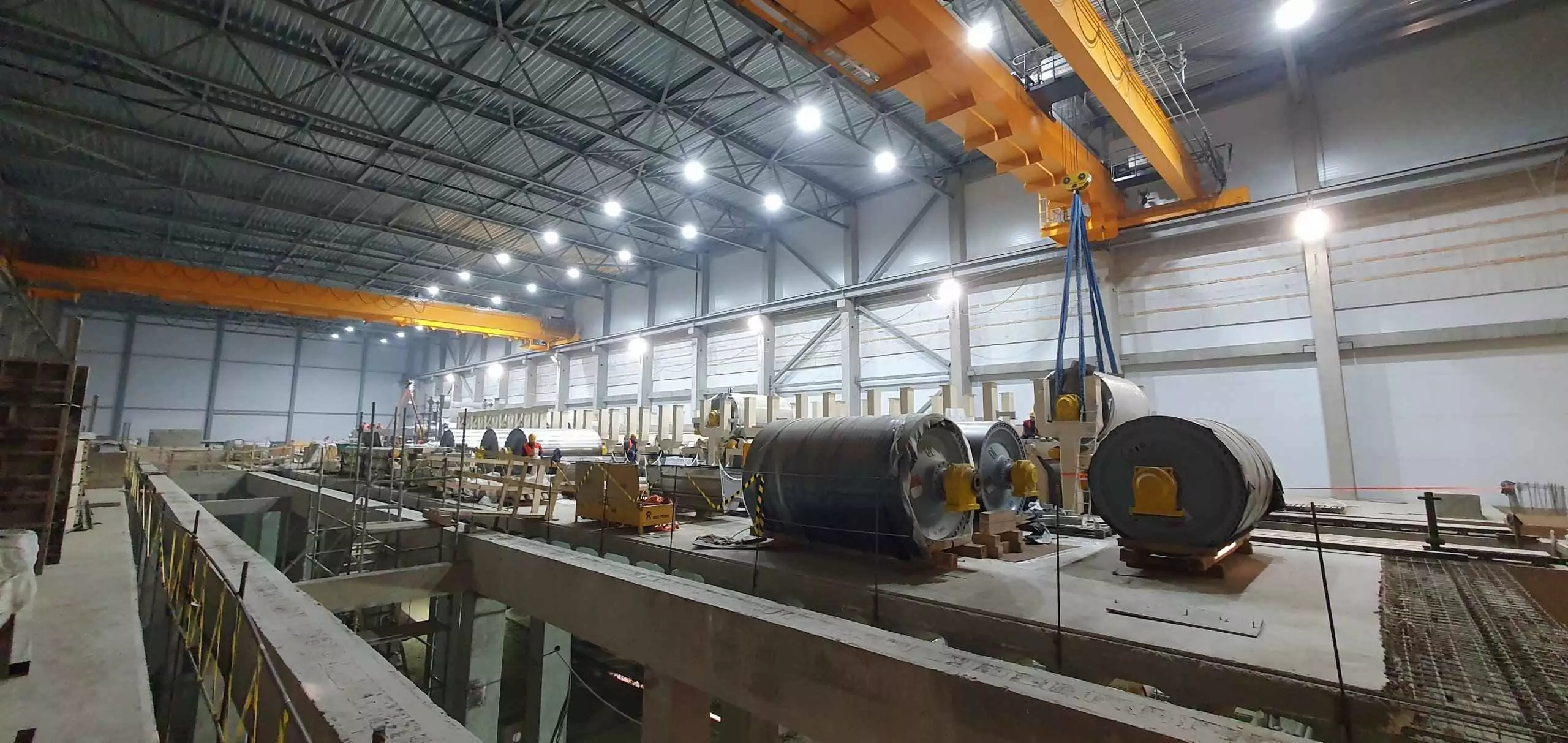 Установка сушильных цилиндров бумагоделательной машины